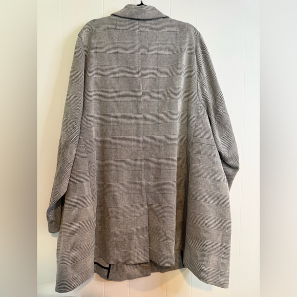 Studio by Torrid Plaid Blazer Jacket Women’s 6X Gray Black Long Sleeve Button - Picture 8 of 8